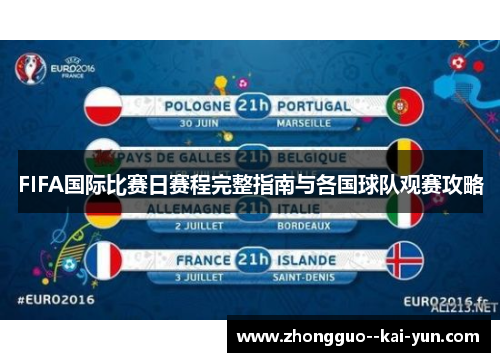 FIFA国际比赛日赛程完整指南与各国球队观赛攻略 FIFA国际比赛日赛程完整指南与各国球队观赛攻略